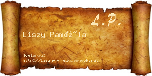 Liszy Paméla névjegykártya